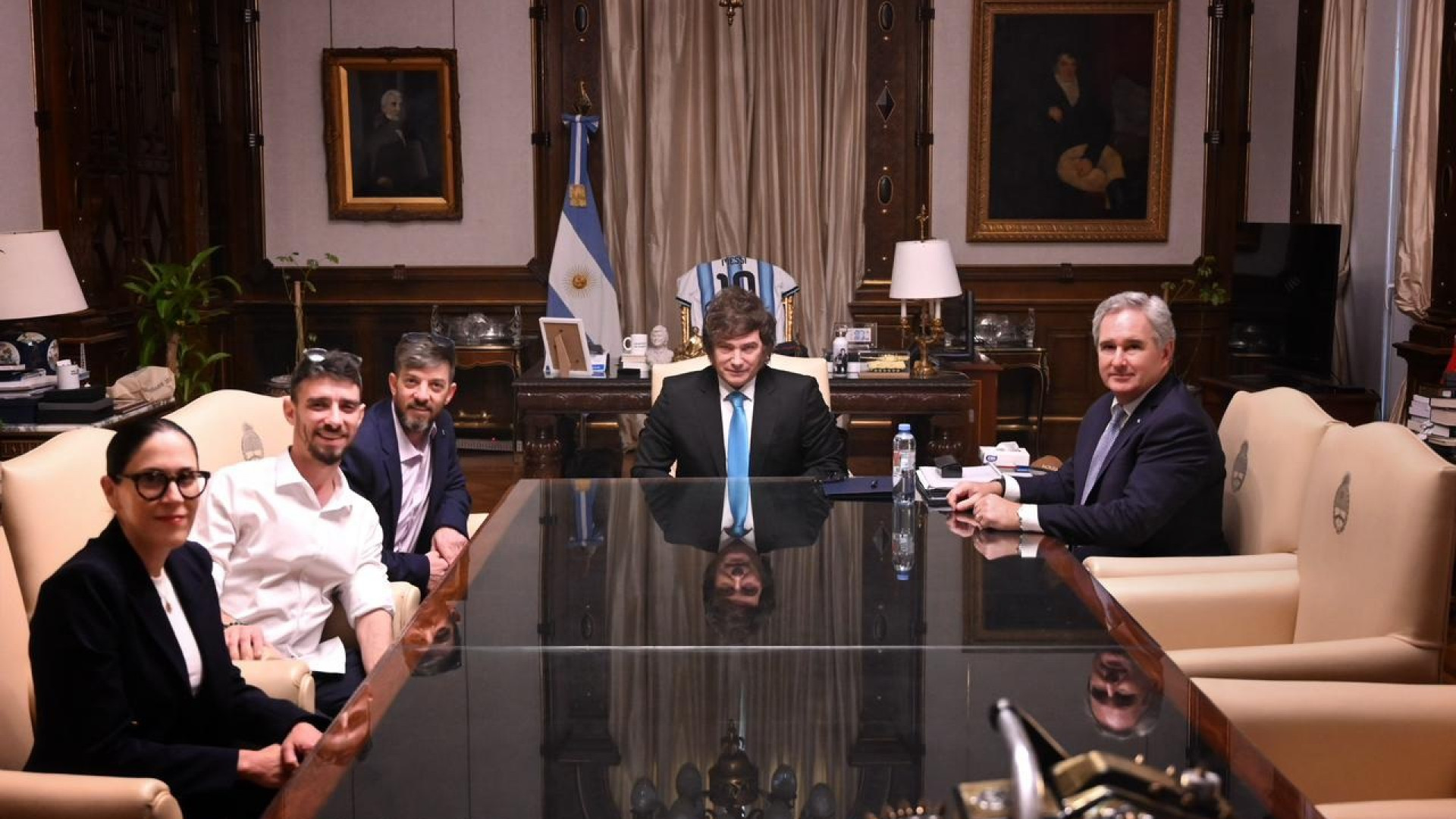 El Presidente Milei recibió a los hermanos argentinos David y Ariel Cunio